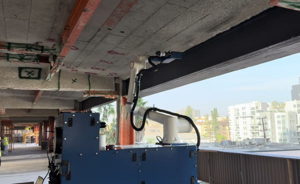 Construction robot automating layout markings